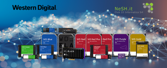 WESTERN DIGITAL ultimi HDD e SSD